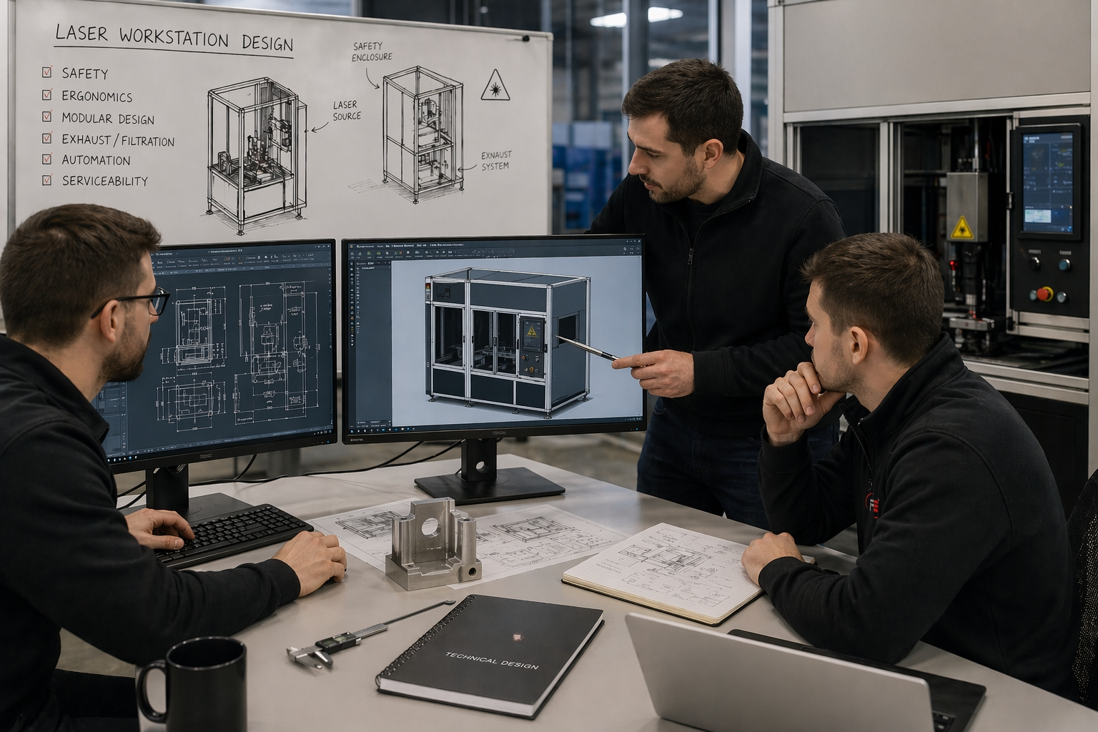 Industrial laser workstation
