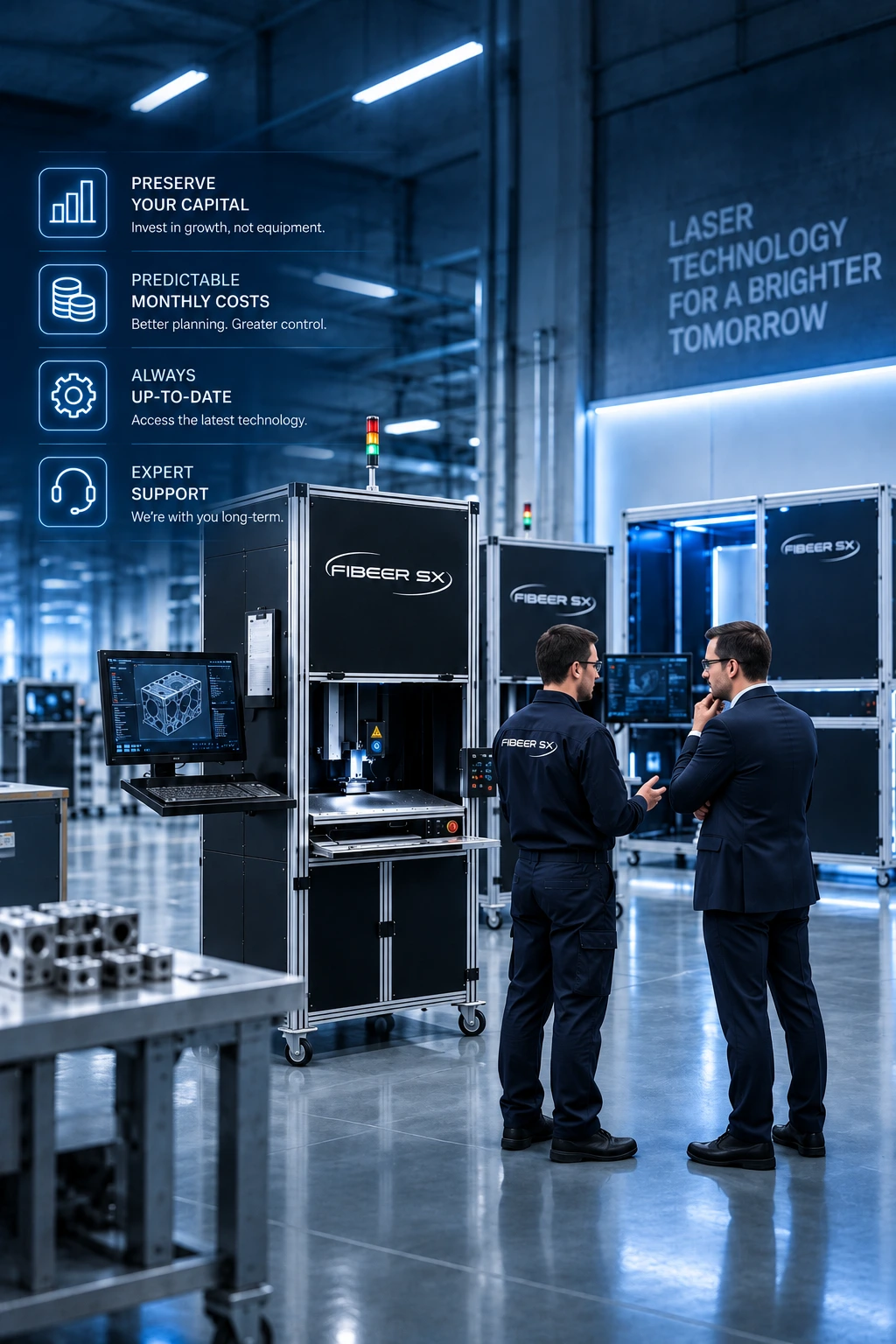 FibeerSX laser equipment long-term leasing solution