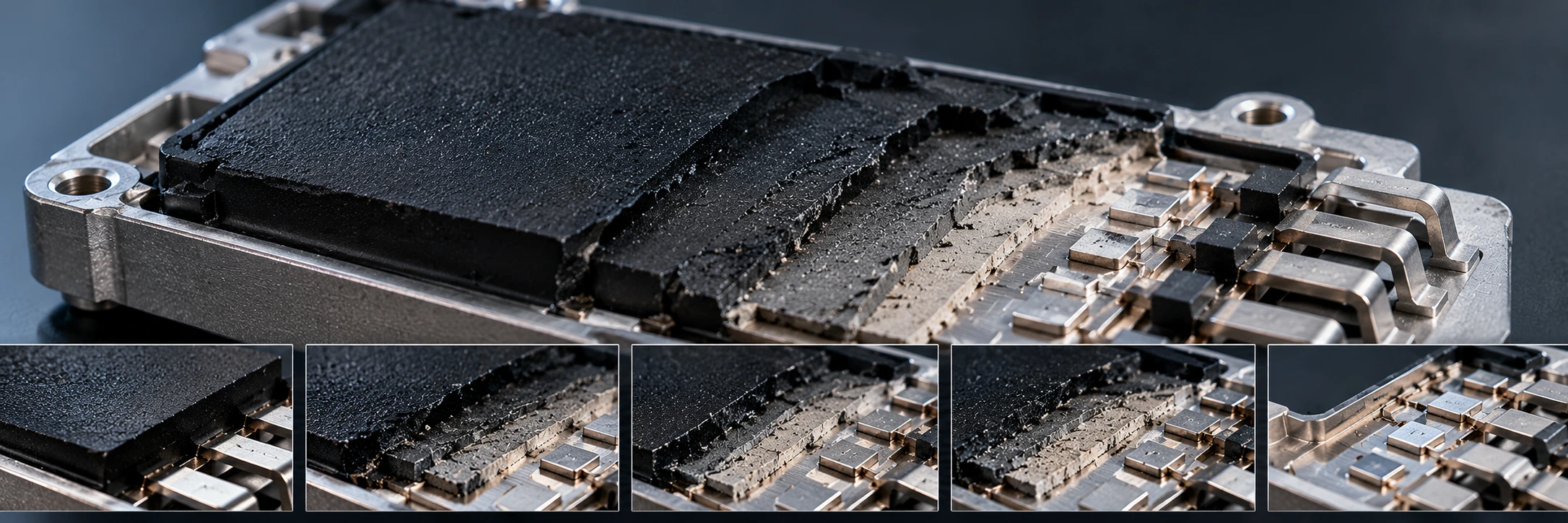 Precision laser ablation and layer-by-layer material removal on an electronic module